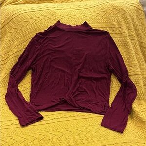 Ambiance Maroon Long Sleeve Top